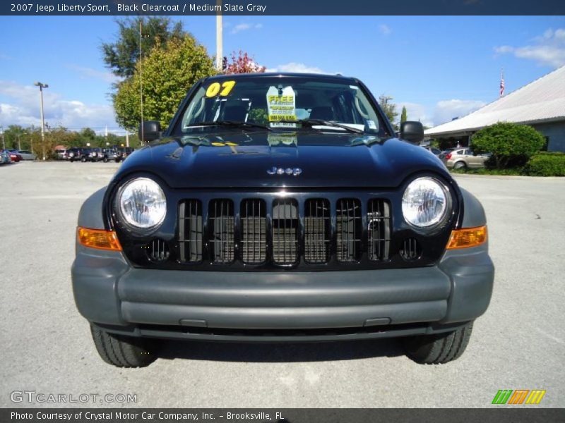 Black Clearcoat / Medium Slate Gray 2007 Jeep Liberty Sport