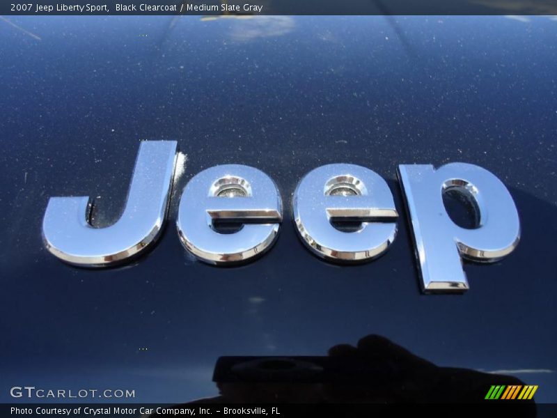 Black Clearcoat / Medium Slate Gray 2007 Jeep Liberty Sport