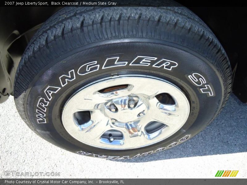 Black Clearcoat / Medium Slate Gray 2007 Jeep Liberty Sport
