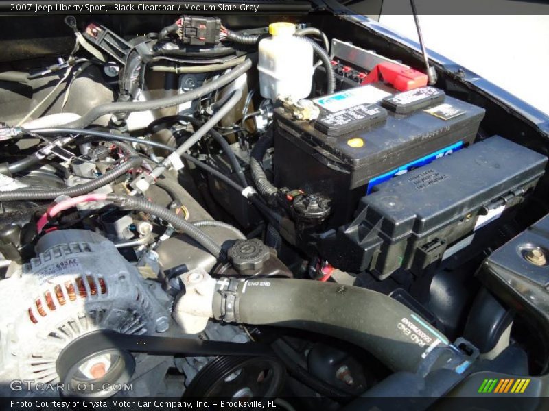 Black Clearcoat / Medium Slate Gray 2007 Jeep Liberty Sport