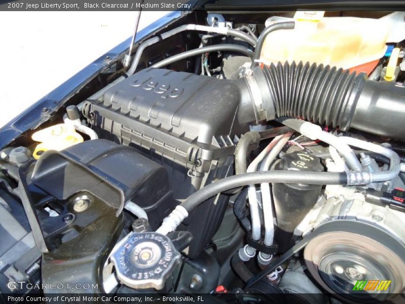 Black Clearcoat / Medium Slate Gray 2007 Jeep Liberty Sport
