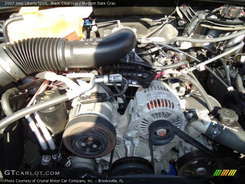 Black Clearcoat / Medium Slate Gray 2007 Jeep Liberty Sport