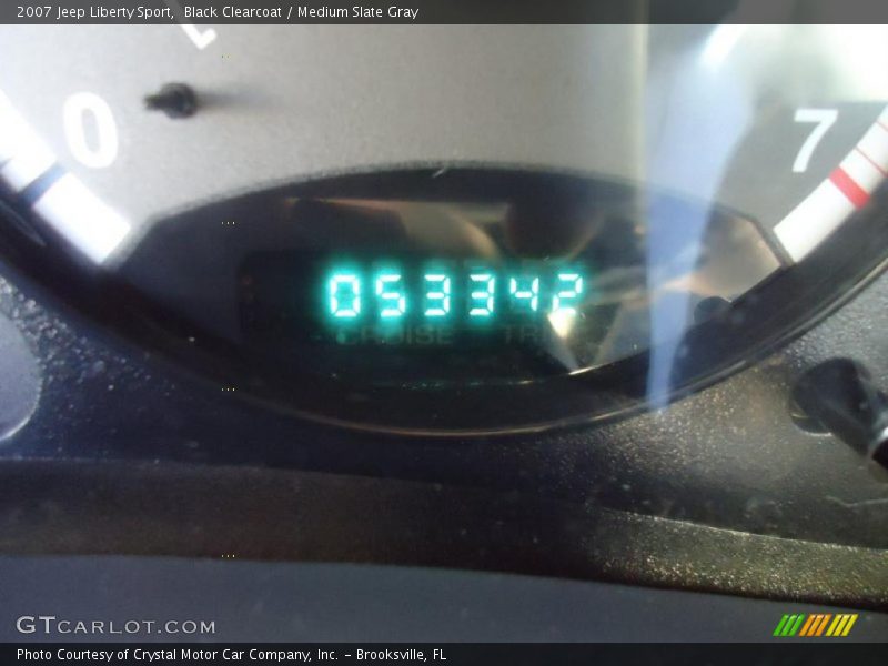 Black Clearcoat / Medium Slate Gray 2007 Jeep Liberty Sport