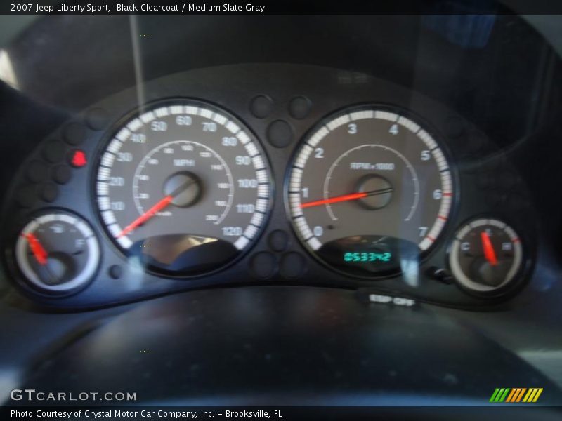Black Clearcoat / Medium Slate Gray 2007 Jeep Liberty Sport