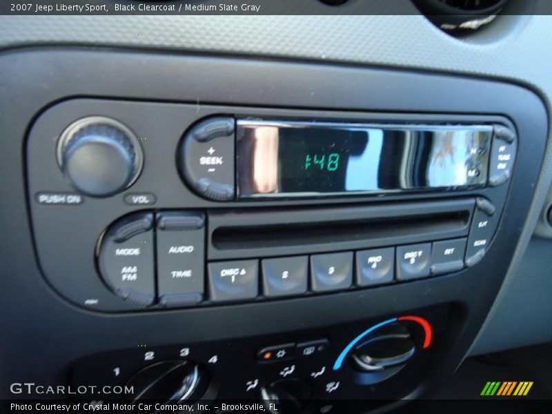 Black Clearcoat / Medium Slate Gray 2007 Jeep Liberty Sport