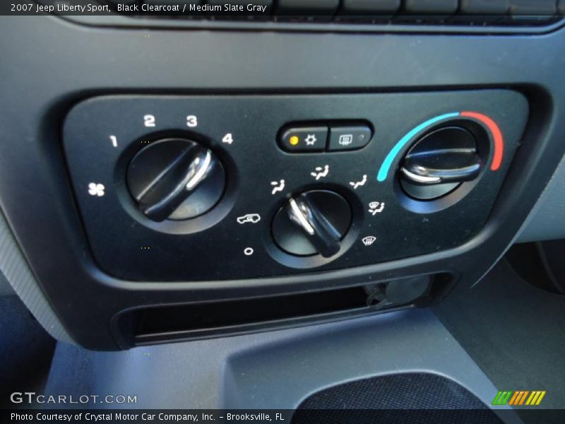 Black Clearcoat / Medium Slate Gray 2007 Jeep Liberty Sport