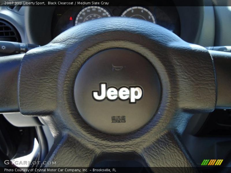 Black Clearcoat / Medium Slate Gray 2007 Jeep Liberty Sport