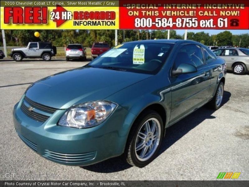 Silver Moss Metallic / Gray 2010 Chevrolet Cobalt LT Coupe