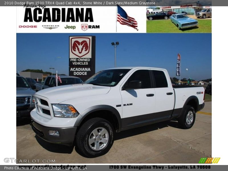 Stone White / Dark Slate/Medium Graystone 2010 Dodge Ram 1500 TRX4 Quad Cab 4x4