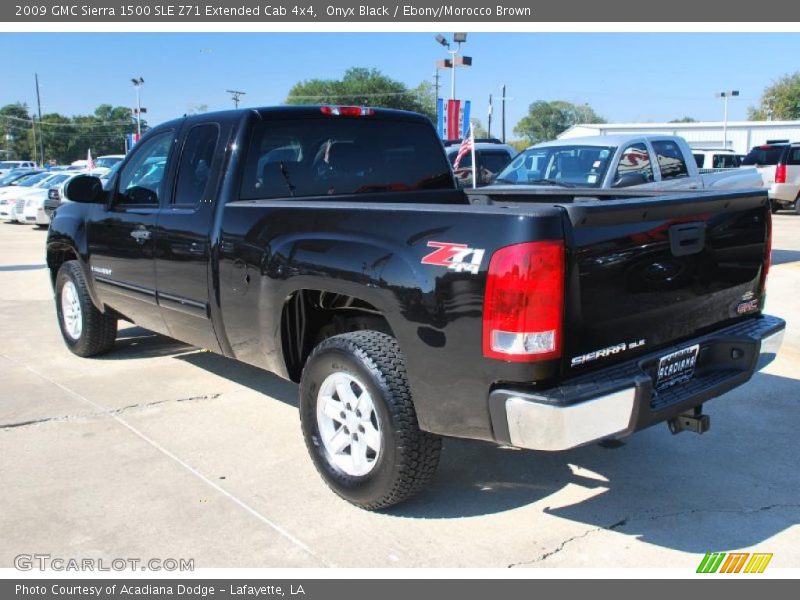 Onyx Black / Ebony/Morocco Brown 2009 GMC Sierra 1500 SLE Z71 Extended Cab 4x4