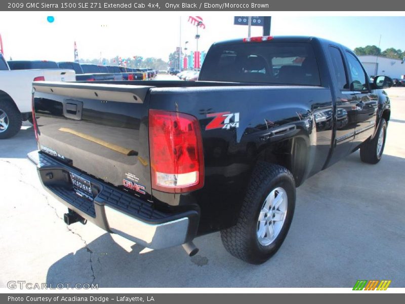 Onyx Black / Ebony/Morocco Brown 2009 GMC Sierra 1500 SLE Z71 Extended Cab 4x4