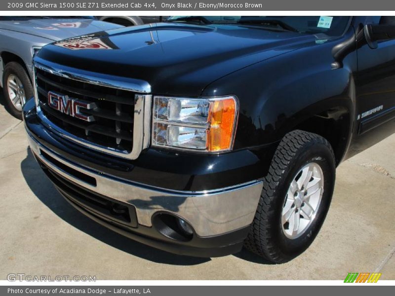 Onyx Black / Ebony/Morocco Brown 2009 GMC Sierra 1500 SLE Z71 Extended Cab 4x4