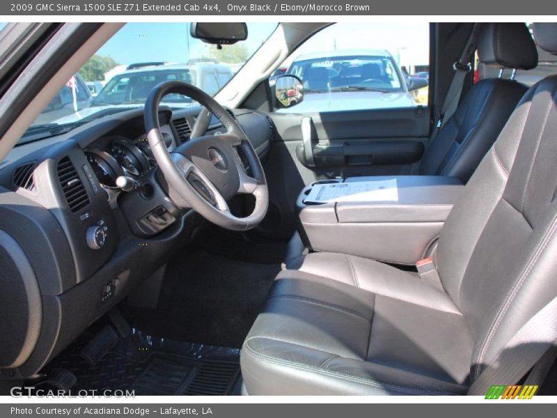 Onyx Black / Ebony/Morocco Brown 2009 GMC Sierra 1500 SLE Z71 Extended Cab 4x4