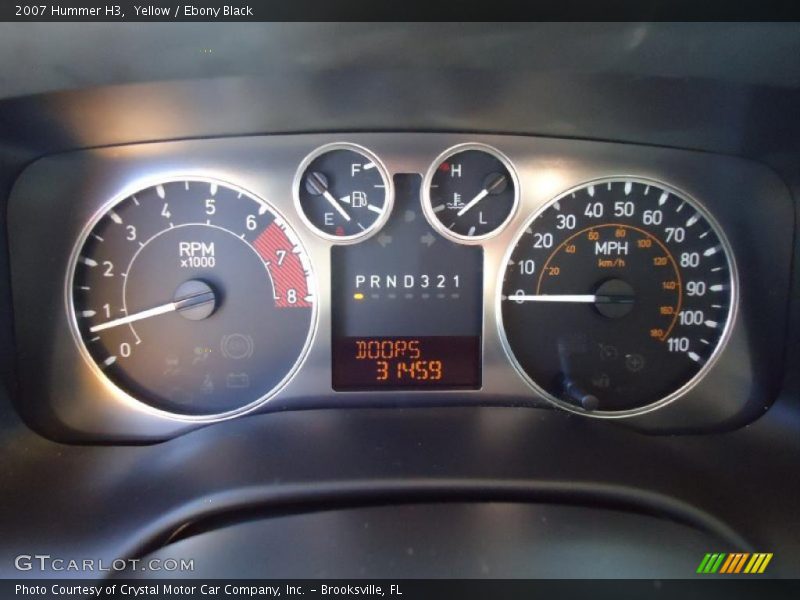 Yellow / Ebony Black 2007 Hummer H3