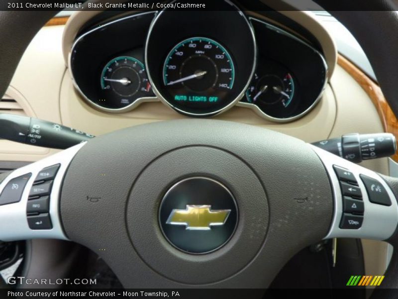 Black Granite Metallic / Cocoa/Cashmere 2011 Chevrolet Malibu LT