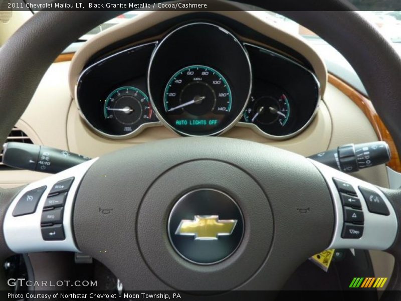 Black Granite Metallic / Cocoa/Cashmere 2011 Chevrolet Malibu LT