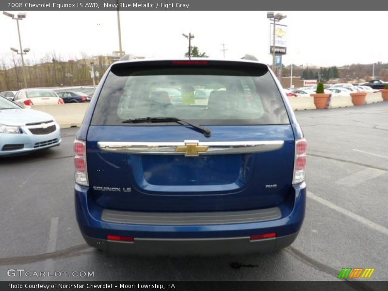 Navy Blue Metallic / Light Gray 2008 Chevrolet Equinox LS AWD