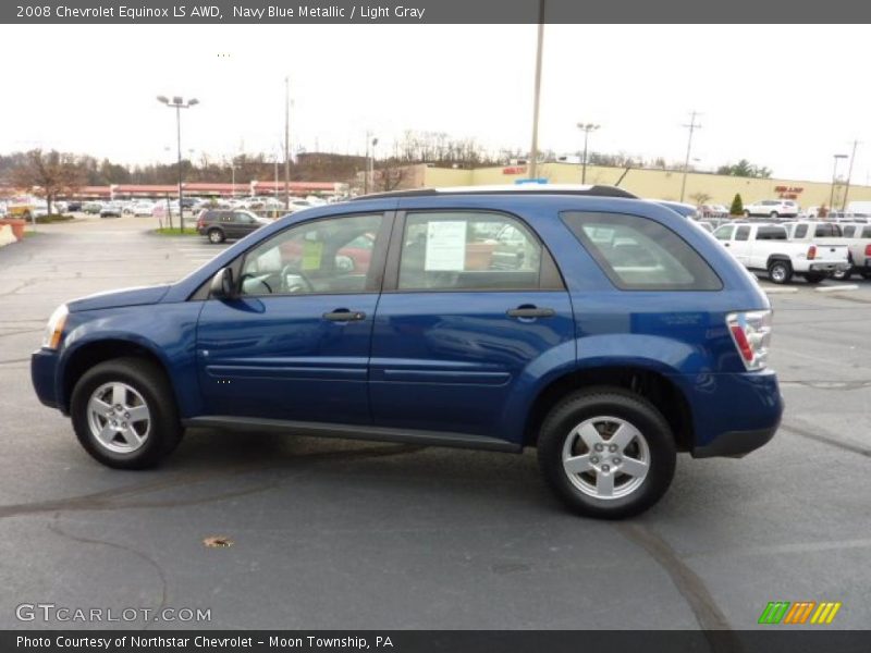Navy Blue Metallic / Light Gray 2008 Chevrolet Equinox LS AWD