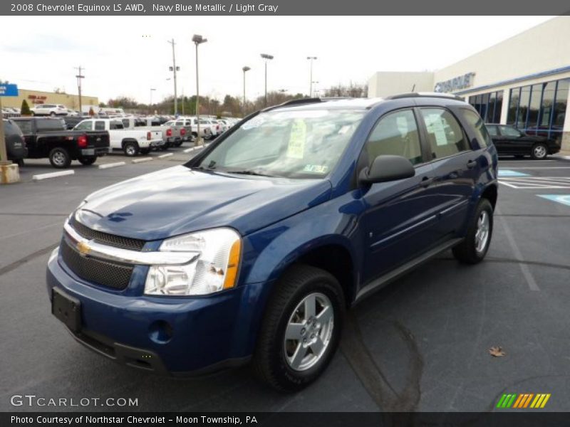 Navy Blue Metallic / Light Gray 2008 Chevrolet Equinox LS AWD