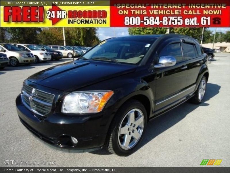 Black / Pastel Pebble Beige 2007 Dodge Caliber R/T