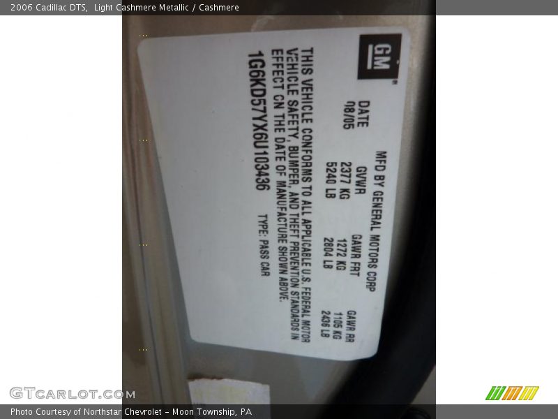 Light Cashmere Metallic / Cashmere 2006 Cadillac DTS