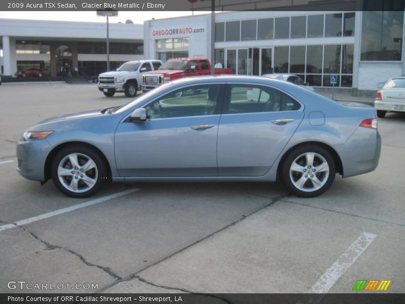 Glacier Blue Metallic / Ebony 2009 Acura TSX Sedan