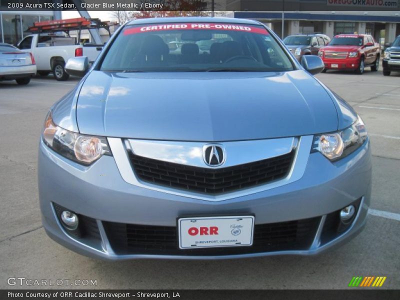 Glacier Blue Metallic / Ebony 2009 Acura TSX Sedan