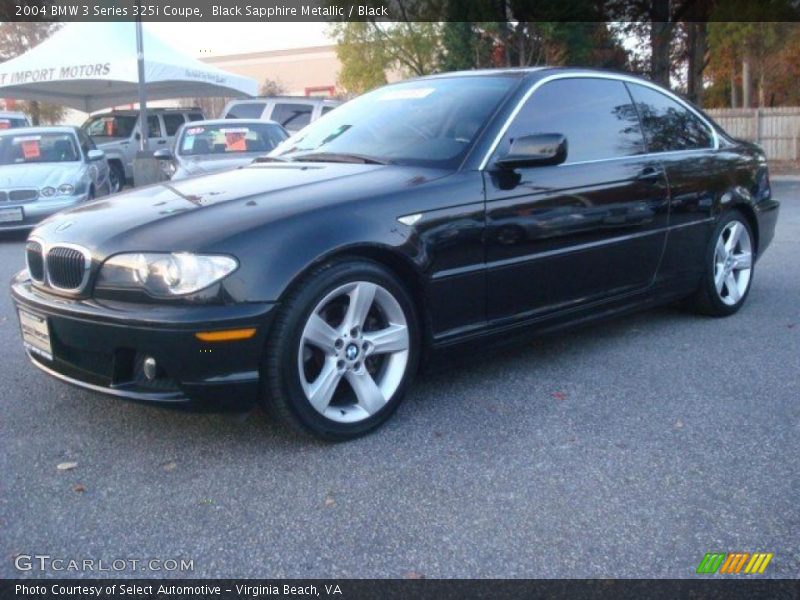 Black Sapphire Metallic / Black 2004 BMW 3 Series 325i Coupe