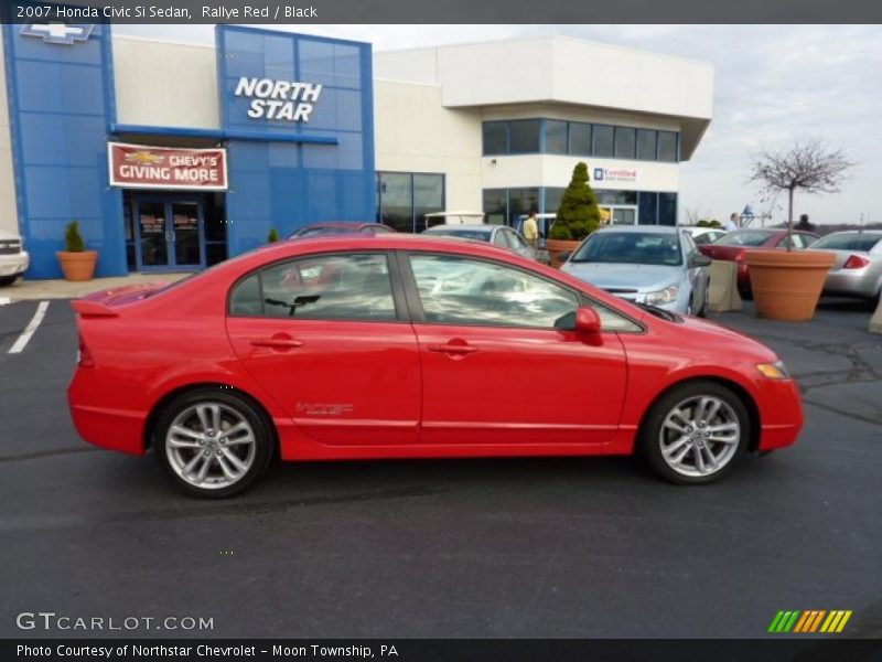 Rallye Red / Black 2007 Honda Civic Si Sedan