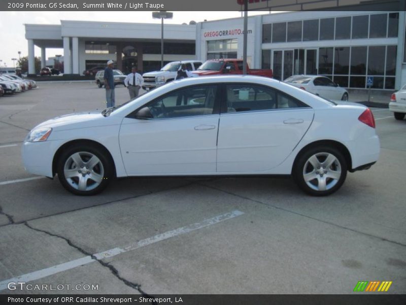 Summit White / Light Taupe 2009 Pontiac G6 Sedan