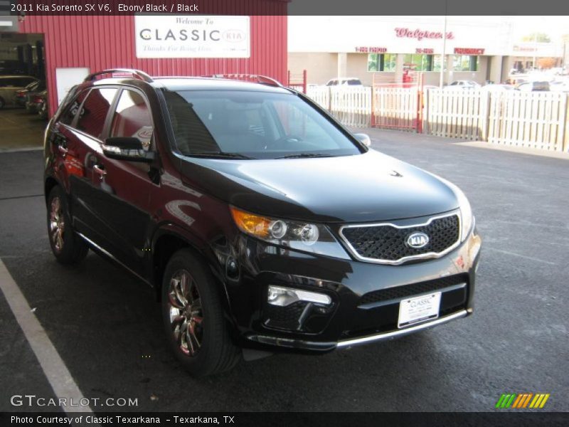 Ebony Black / Black 2011 Kia Sorento SX V6