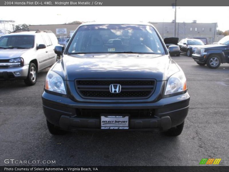 Midnight Blue Metallic / Gray 2004 Honda Pilot EX-L 4WD