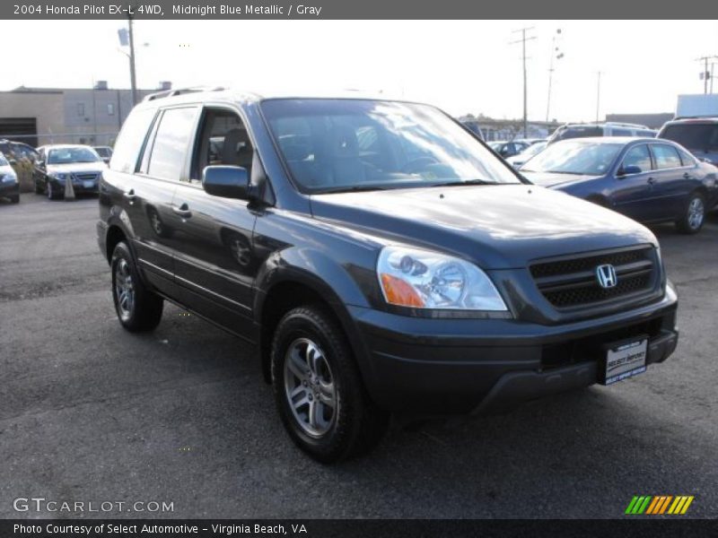 Midnight Blue Metallic / Gray 2004 Honda Pilot EX-L 4WD