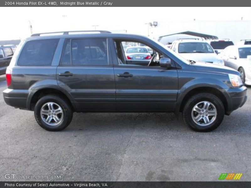 Midnight Blue Metallic / Gray 2004 Honda Pilot EX-L 4WD