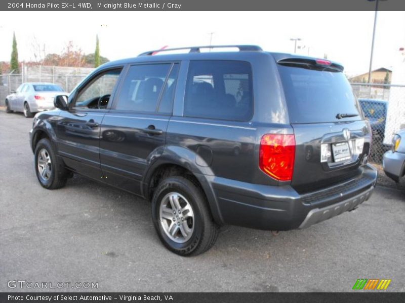 Midnight Blue Metallic / Gray 2004 Honda Pilot EX-L 4WD