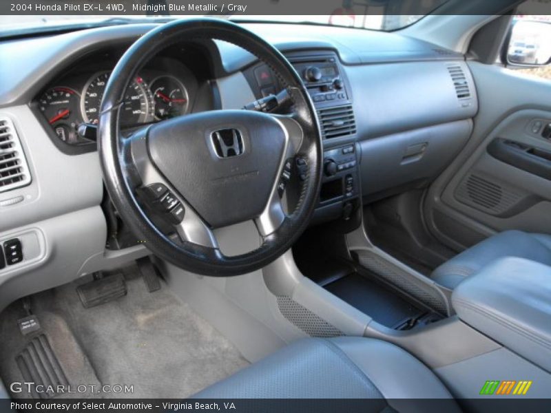 Midnight Blue Metallic / Gray 2004 Honda Pilot EX-L 4WD
