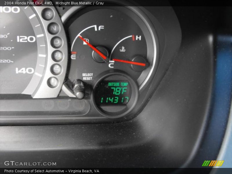 Midnight Blue Metallic / Gray 2004 Honda Pilot EX-L 4WD