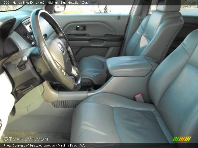 Midnight Blue Metallic / Gray 2004 Honda Pilot EX-L 4WD