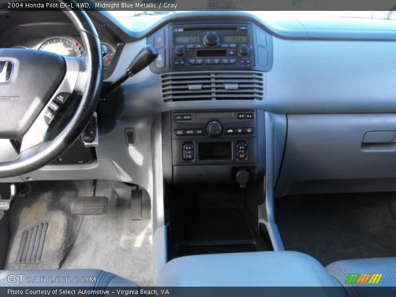 Midnight Blue Metallic / Gray 2004 Honda Pilot EX-L 4WD
