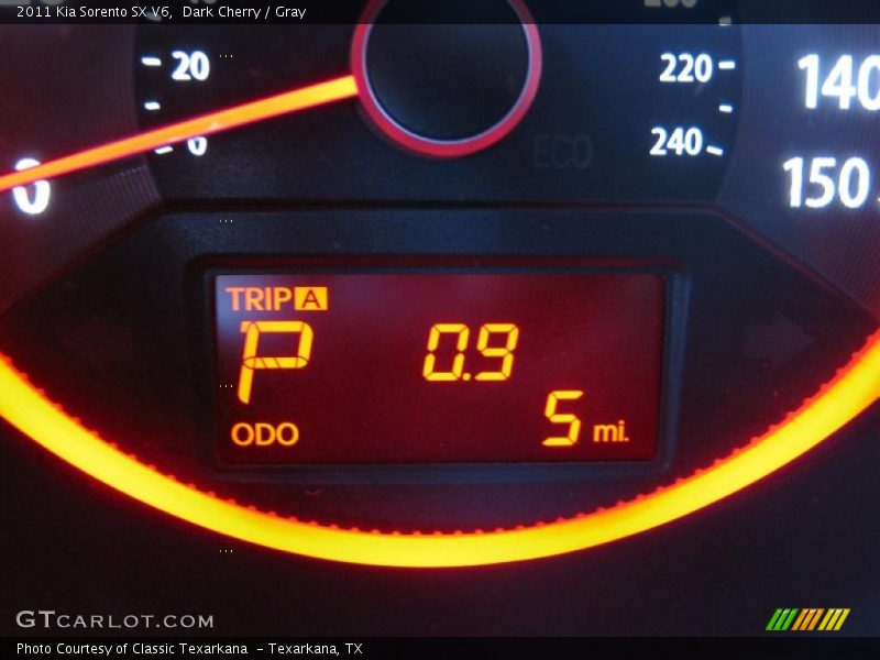 Dark Cherry / Gray 2011 Kia Sorento SX V6