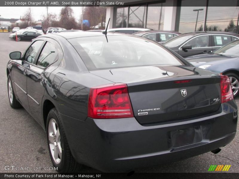 Steel Blue Metallic / Dark Slate Gray 2008 Dodge Charger R/T AWD