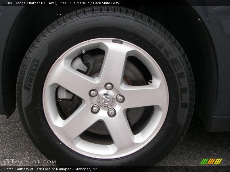 Steel Blue Metallic / Dark Slate Gray 2008 Dodge Charger R/T AWD