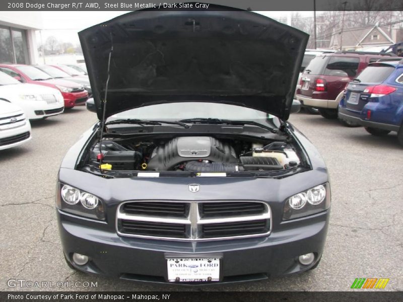 Steel Blue Metallic / Dark Slate Gray 2008 Dodge Charger R/T AWD