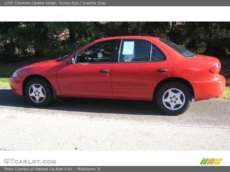 Victory Red / Graphite Gray 2005 Chevrolet Cavalier Sedan