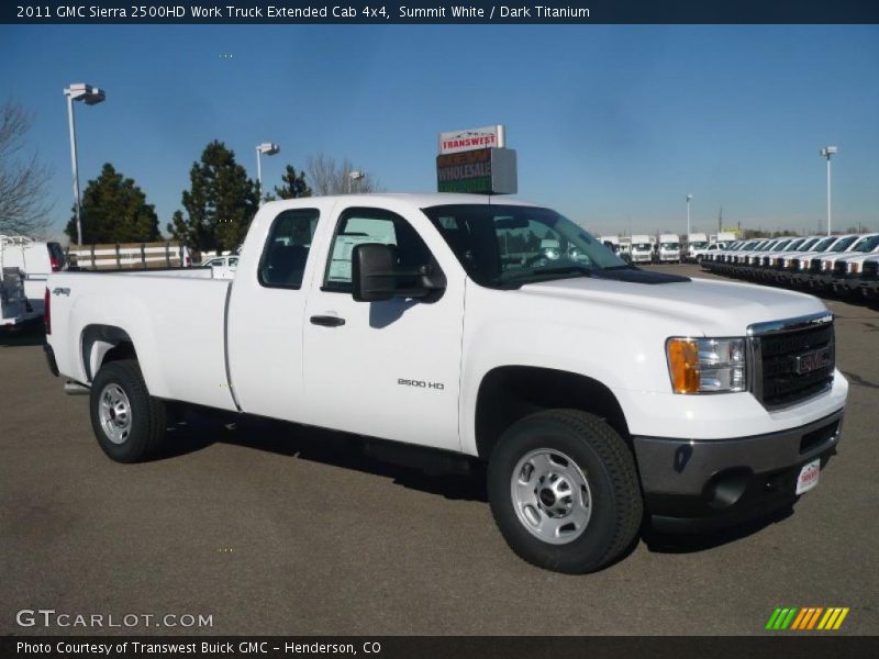 Front 3/4 View of 2011 Sierra 2500HD Work Truck Extended Cab 4x4