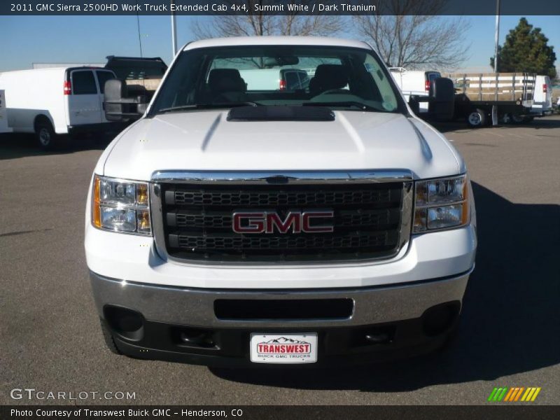 Summit White / Dark Titanium 2011 GMC Sierra 2500HD Work Truck Extended Cab 4x4