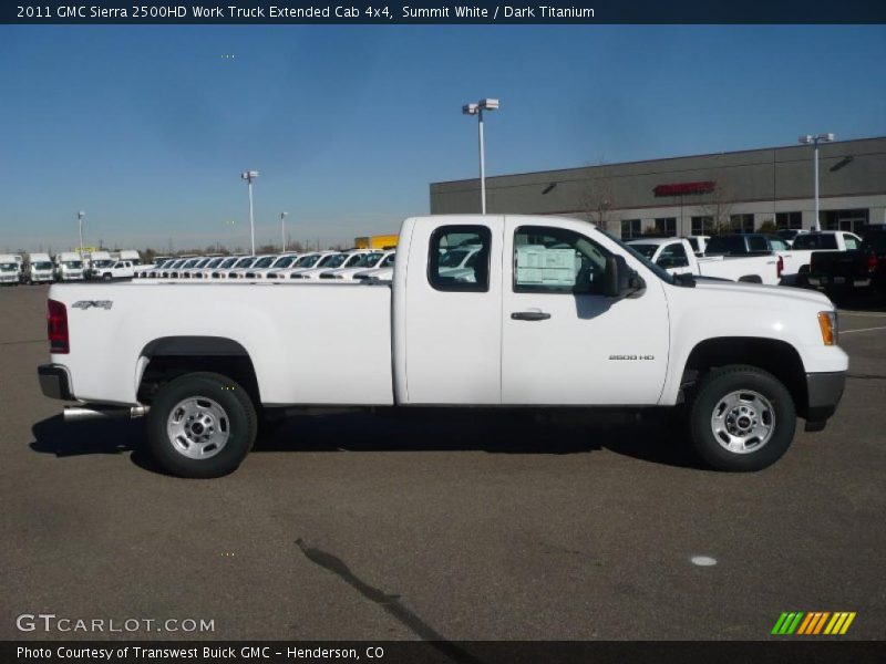 Summit White / Dark Titanium 2011 GMC Sierra 2500HD Work Truck Extended Cab 4x4