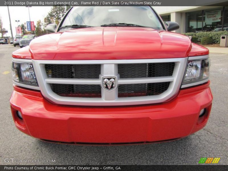 Flame Red / Dark Slate Gray/Medium Slate Gray 2011 Dodge Dakota Big Horn Extended Cab