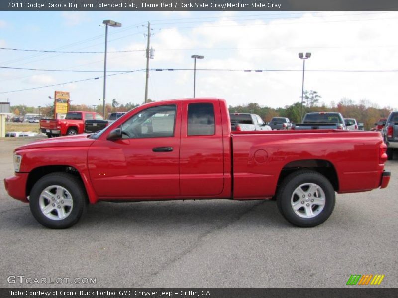 Flame Red / Dark Slate Gray/Medium Slate Gray 2011 Dodge Dakota Big Horn Extended Cab