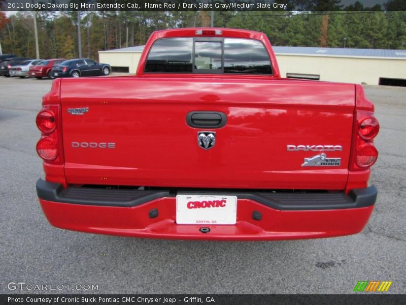 Flame Red / Dark Slate Gray/Medium Slate Gray 2011 Dodge Dakota Big Horn Extended Cab